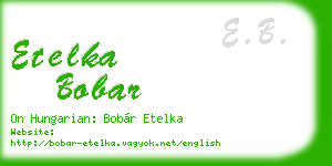 etelka bobar business card