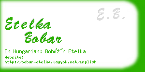 etelka bobar business card